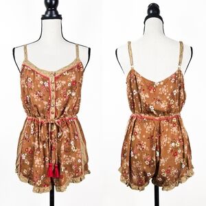 NWT Tulle and Batiste Joanna Playsuit, Terracotta, Size Small